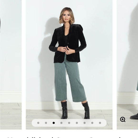 Anthropologie unpublished Gemma Wide-leg Mod Sailor Pants seawater Size 28 - Picture 2 of 12